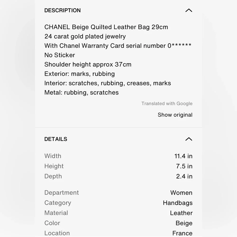 Auth CHANEL Beige Single Flap Shoulder Chain Bag 24k Gold CC Quilted Lambskin - Picture 7 of 11